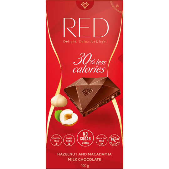 Red Delight Mléčná čokoláda s oříšky 35% 100 g