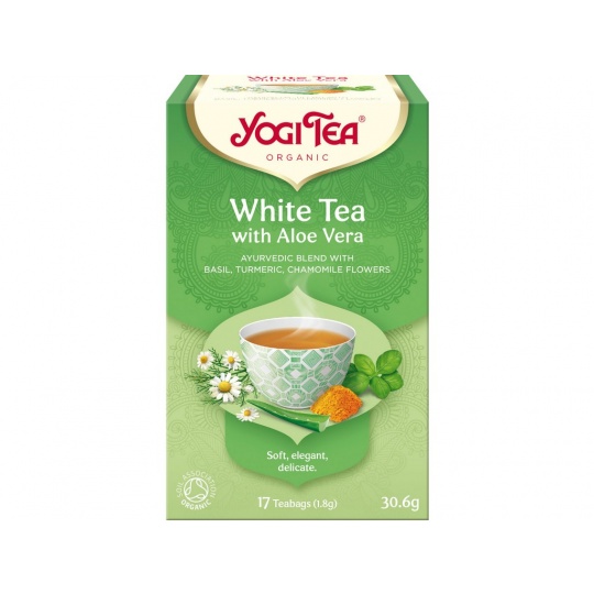 Bio Bílý s Aloe Vera Yogi Tea 17 x 1,8 g