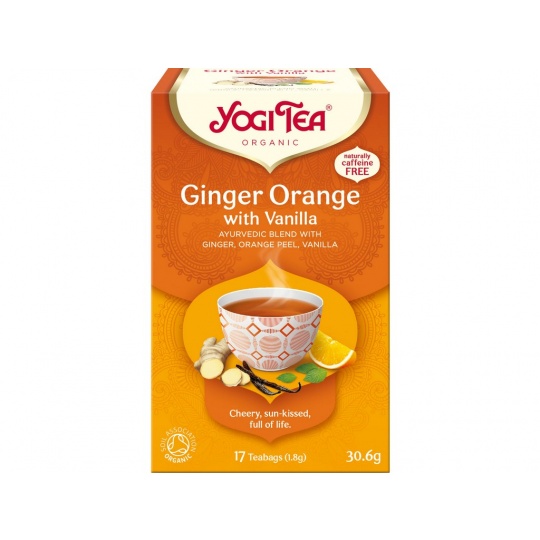 Bio Zázvor Pomeranč s vanilkou Yogi Tea 17 x 1,8 g