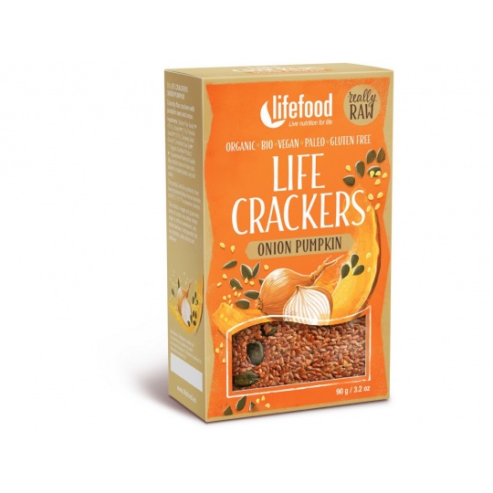 Bio Life crackers Cibulové s dýňovým semínkem 90g