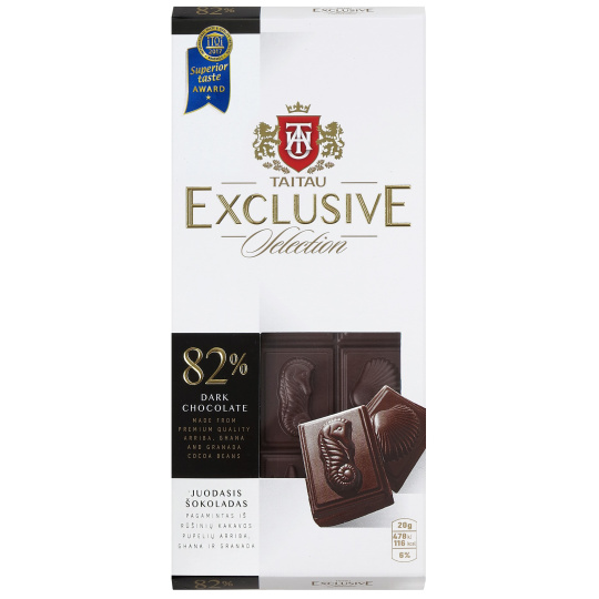 Hořká čokoláda 82% Taitau Exclusive Selection 100g