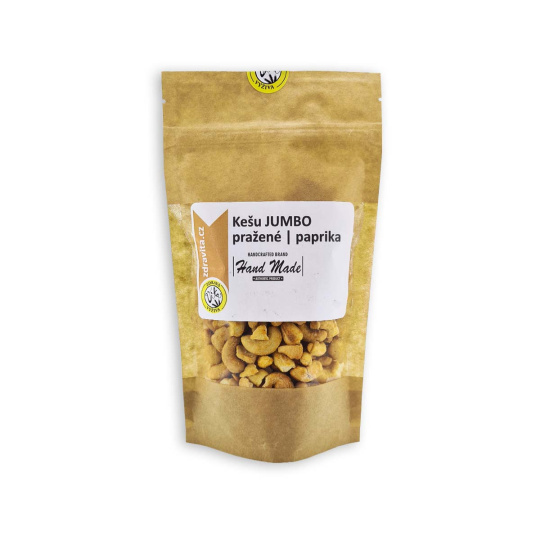 Kešu JUMBO pražené | paprika 75g | praženo vzduchem bez oleje