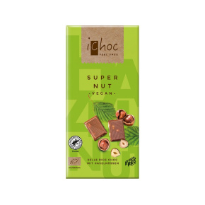 Bio čokoláda s oříšky iChoc 80 g 