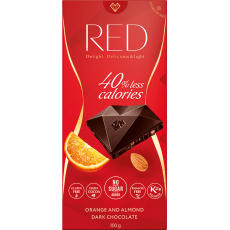 Red Delight hořká čokoláda s mandlemi a pomerančem 100 g