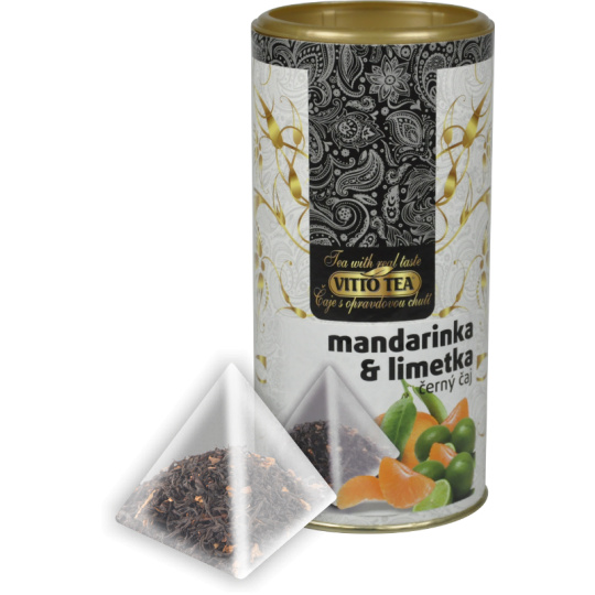 TUBUS Černý čaj mandarinka a limetka pyramida 22,5 g