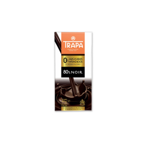 Čokoláda hořká 80% bez přidaného cukru slazená maltitolem - TRAPA 80g