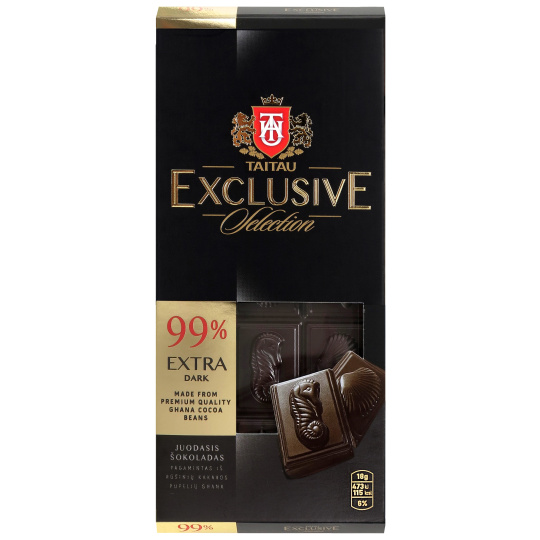 Hořká čokoláda 99% Taitau Exclusive Selection 90g